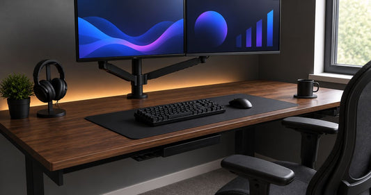 How to install a dual monitor arm without damaging your desk