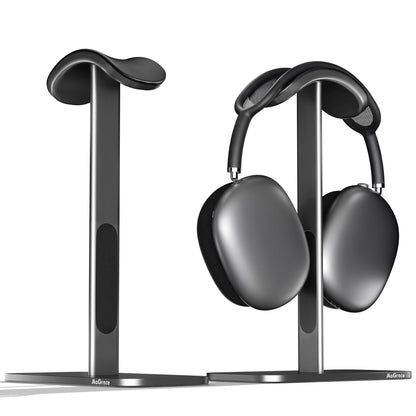 MaGrnce Headphone Stand for Airpods Max with Sleep Mode Aluminum Headphone Holder with Anti-Slip Base & Protective Leather Pad for Home/Game Room/Shop Headphone Storage/Display (Dark Grey)
