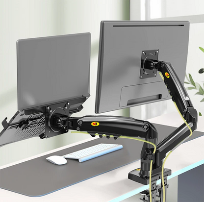 Dual Monitor Arm with Adjustable Gas Spring – view 5