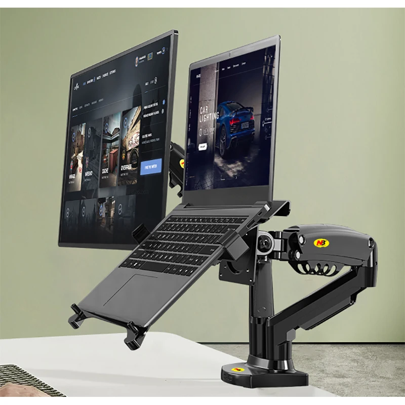Dual Monitor Arm with Adjustable Gas Spring – view 7