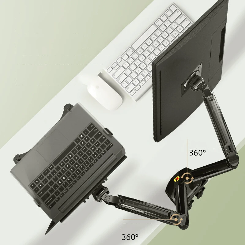 Dual Monitor Arm with Adjustable Gas Spring – view 4