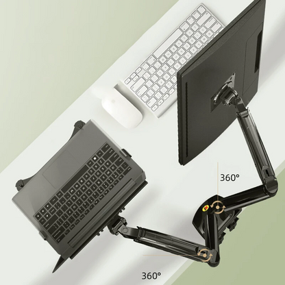 Dual Monitor Arm with Adjustable Gas Spring – view 4